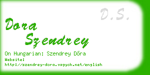 dora szendrey business card