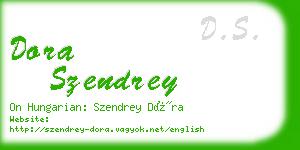 dora szendrey business card